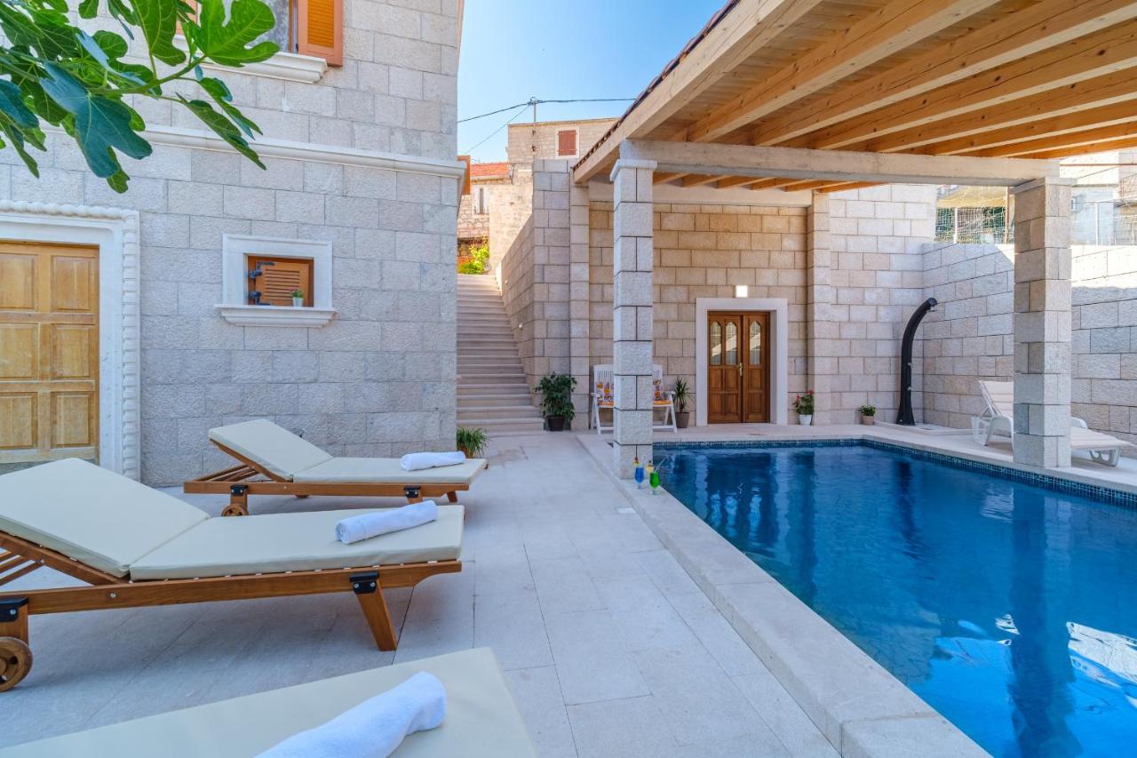 Luxury Stone Villa Nevija 2022 Private Villa Milna  Exterior foto